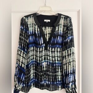 Parker Bohemian Print Vneck Blouse Size M